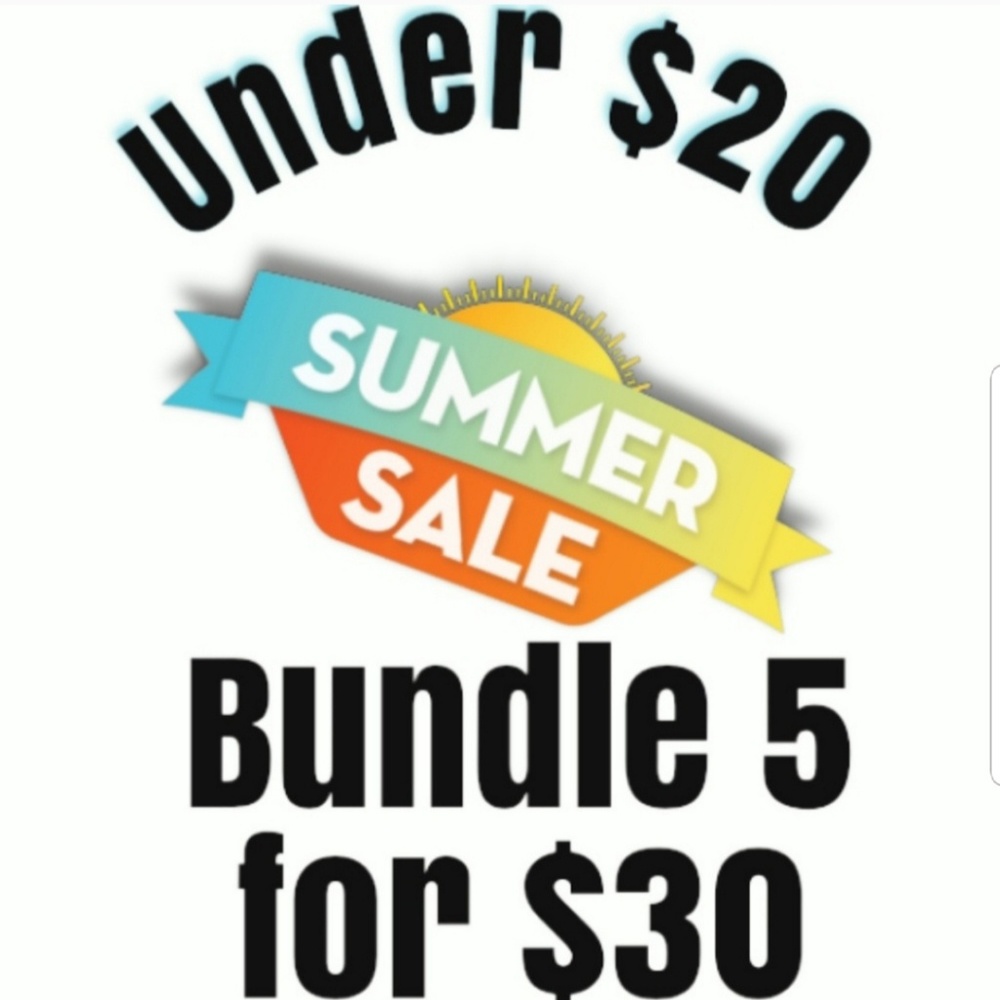 Summer Sale!!! Bundle 5 for $30